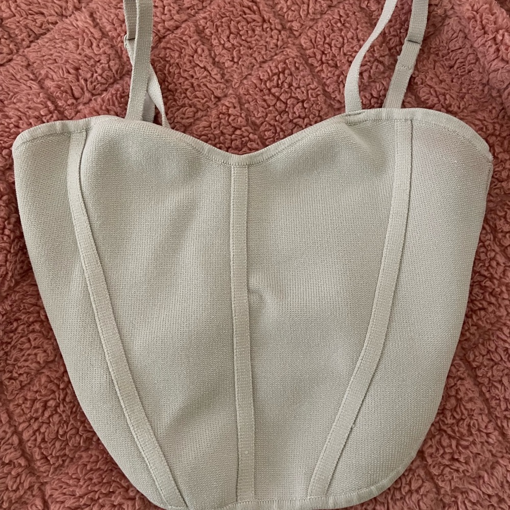 Aritzia Babaton Franklin Sculpt Knit Bustier Top